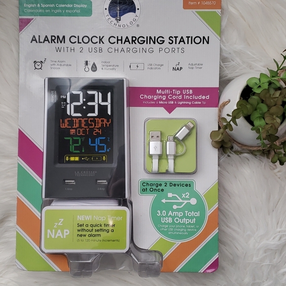 La Crosse Office La Crosse Technology Alarm Clock Charging Station